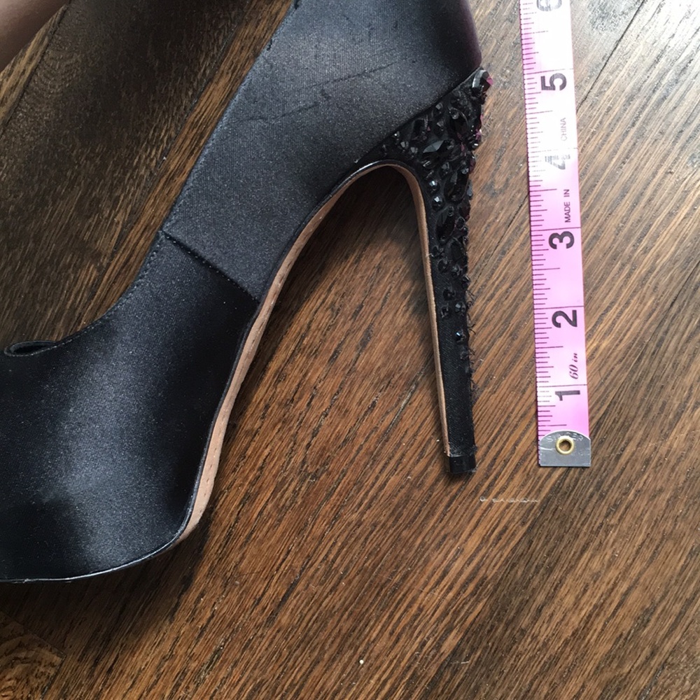 Alice & Olivia black crystal open toe heels - Picture 7 of 7